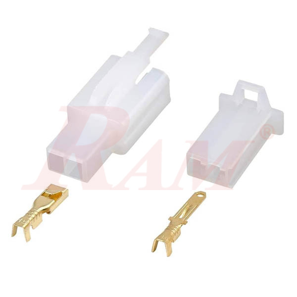 MF 2pin 2.8mm Electrical Plug Connector Male & Female Nylon RAM